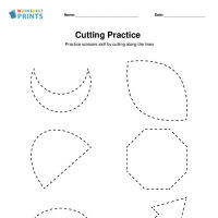 scissors cutting practice worksheet generator