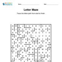 Letter Maze Puzzle Generator