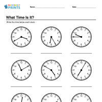 Telling Time Worksheet