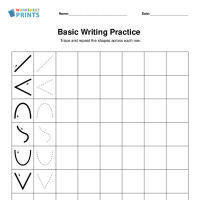 pre-writing skills worksheet generator