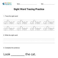 Sight Word Tracing and Writing