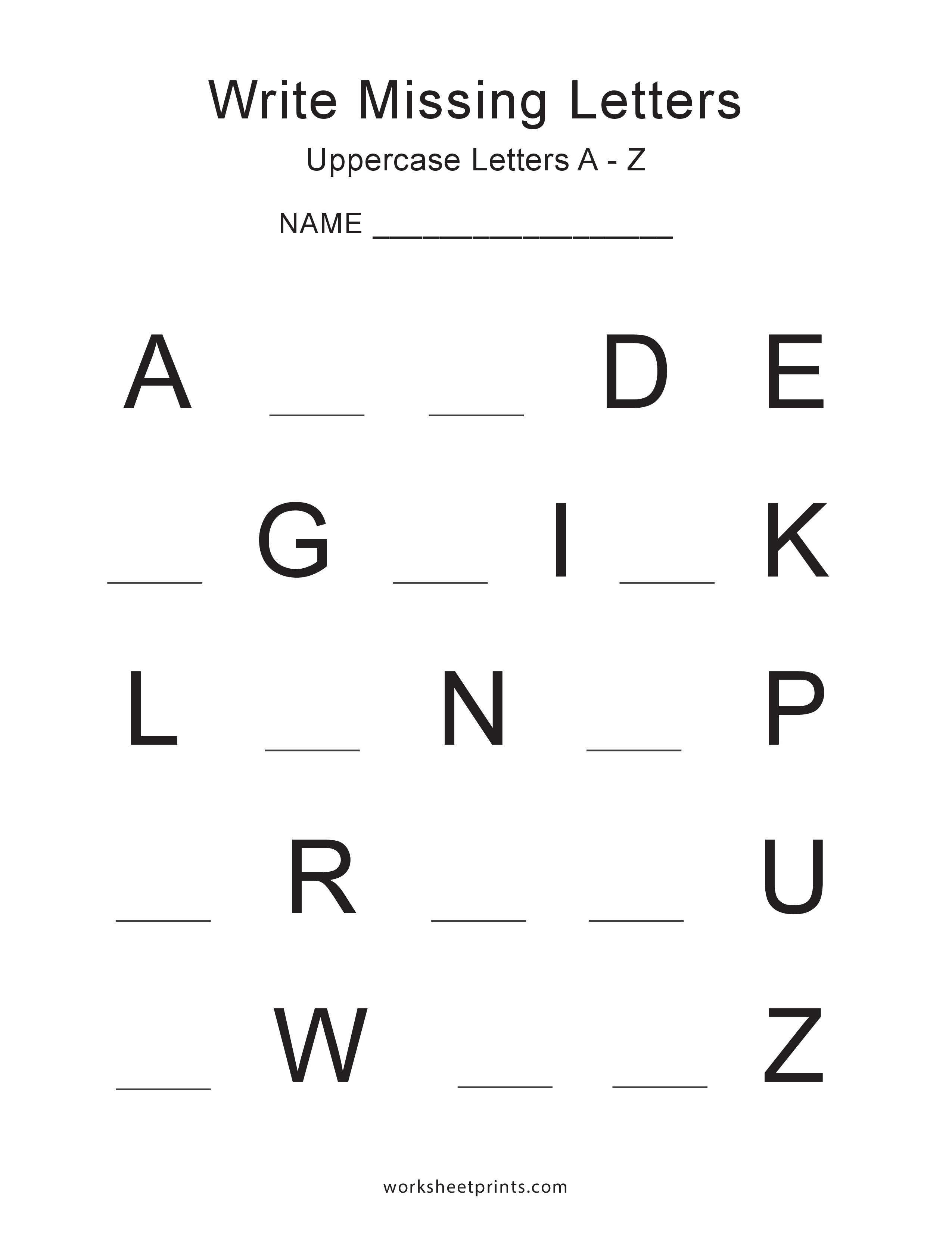 Uppercase Missing Letters