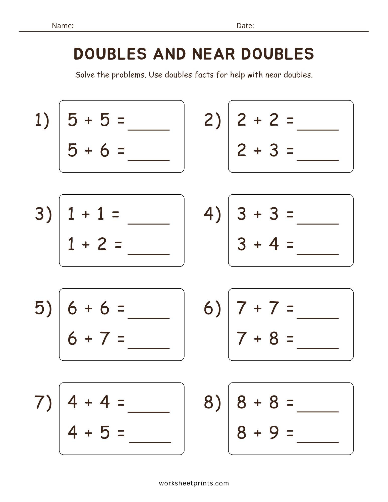 Doubles & Near Doubles