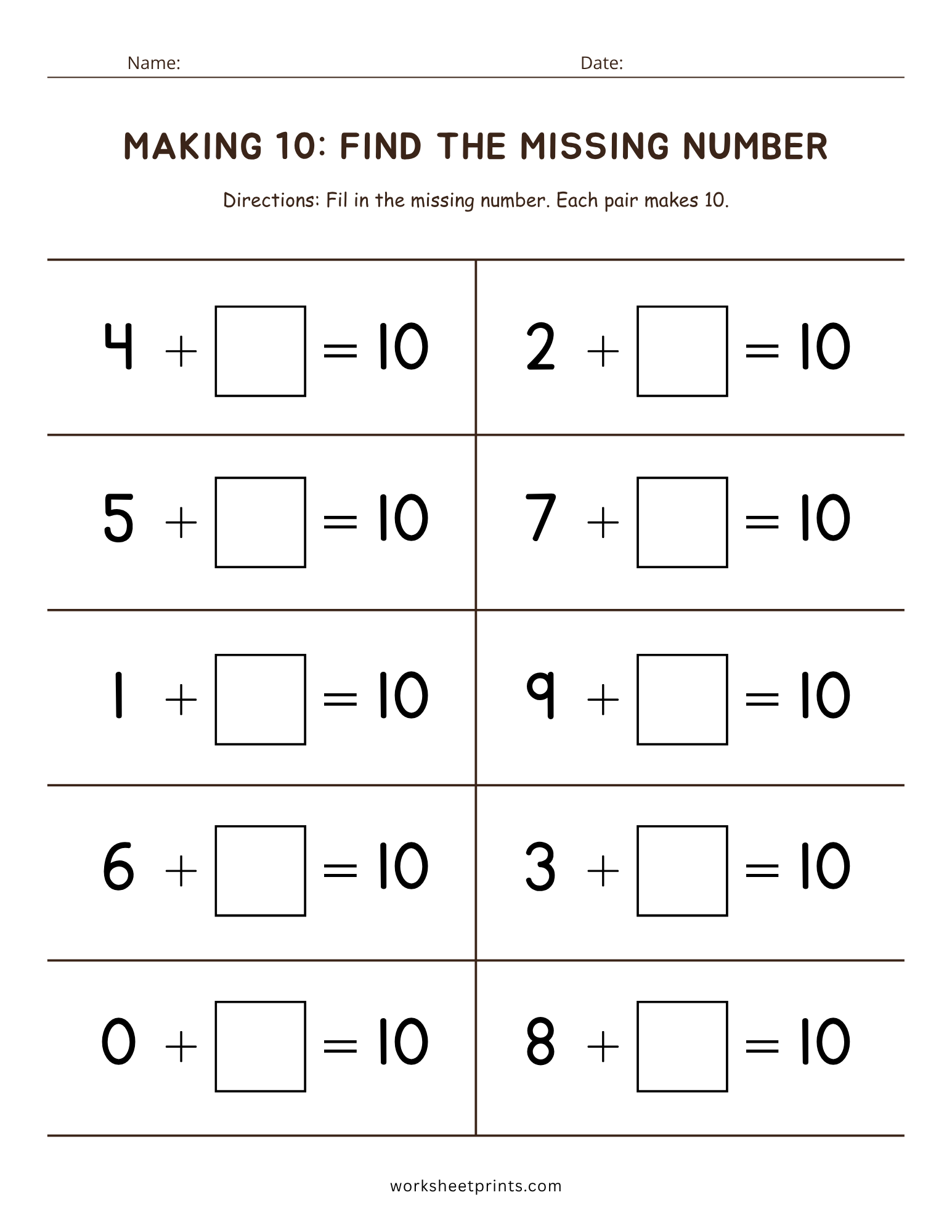 Making 10