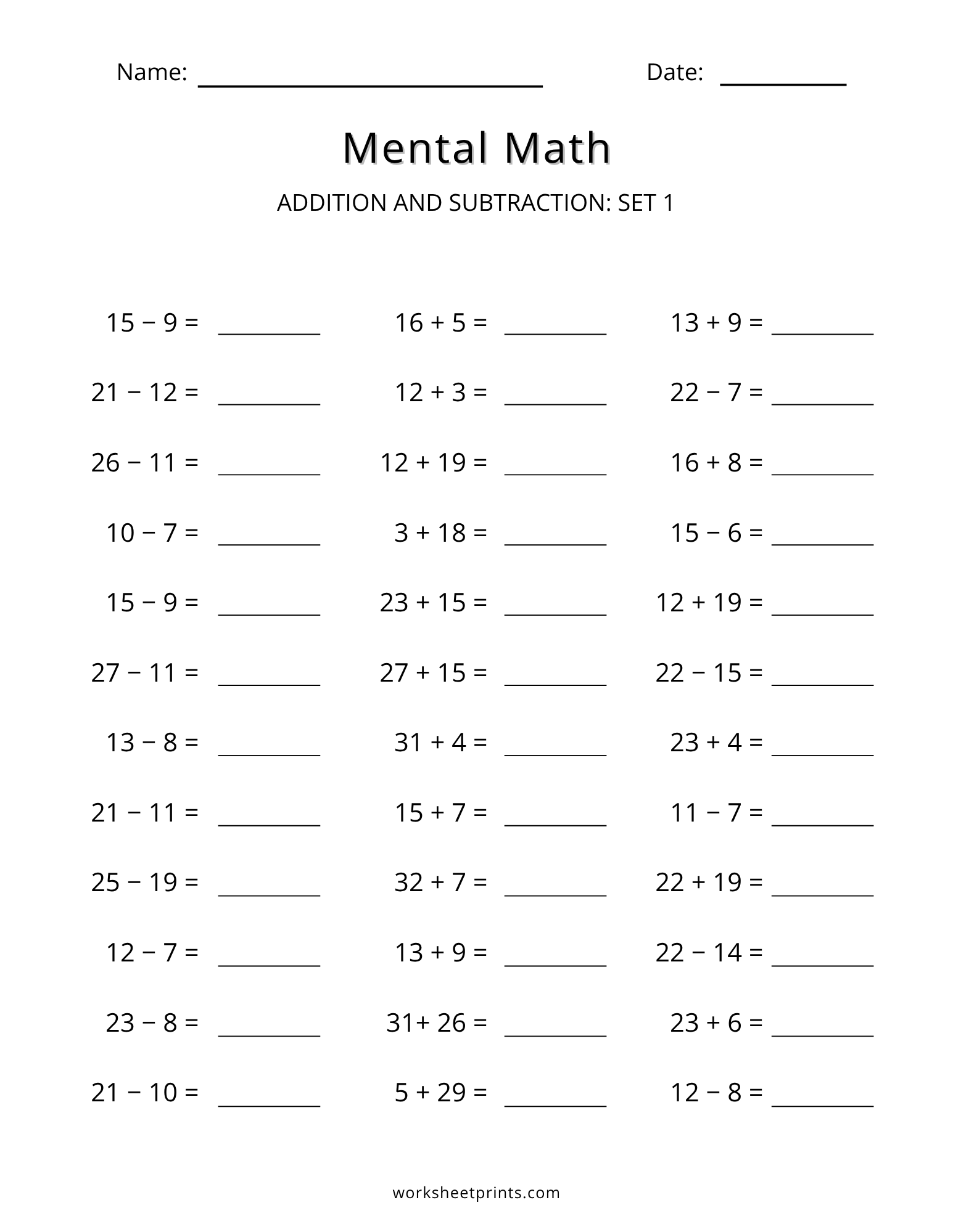 Mental Math