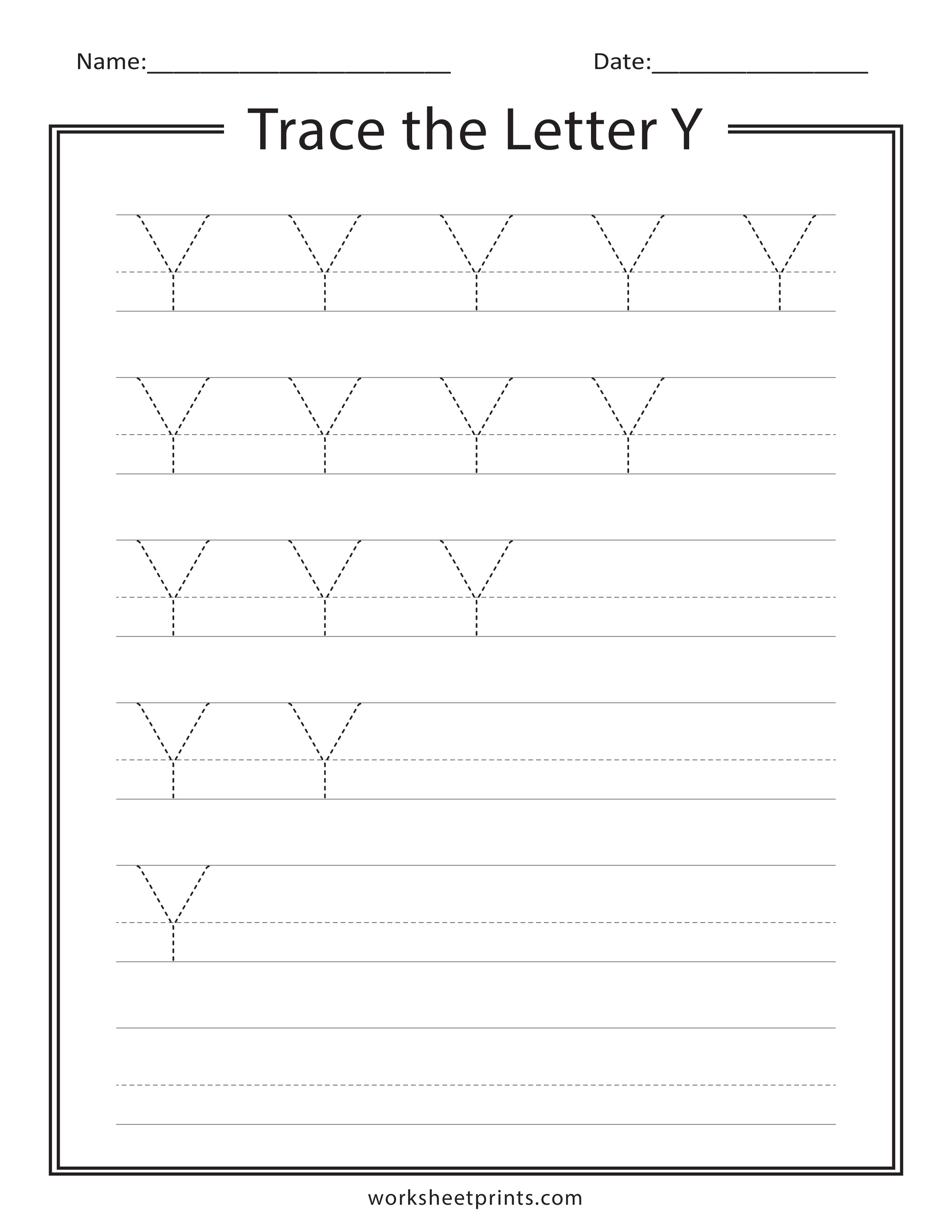 Tracing the Letter Y