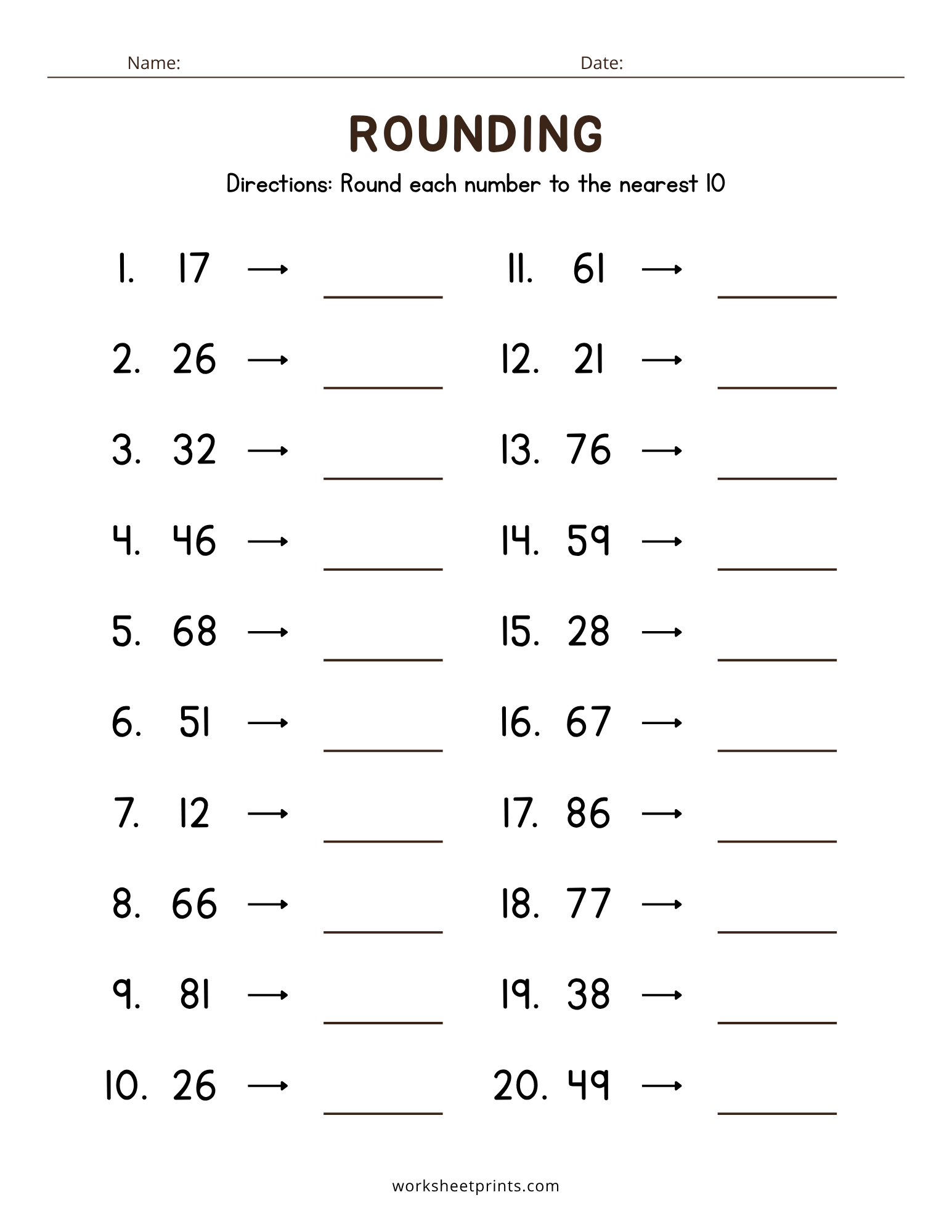 Rounding & Estimation