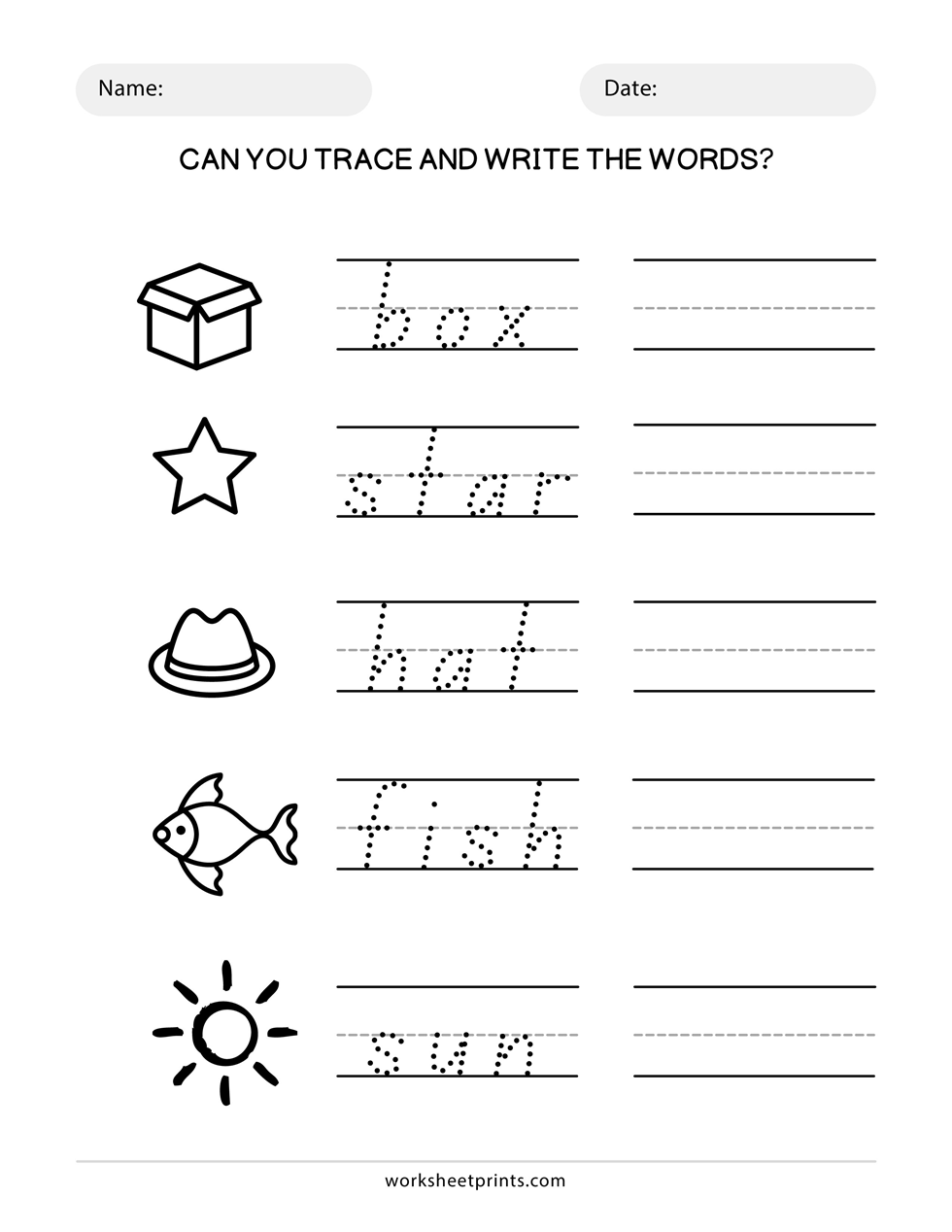 Trace and Write Words