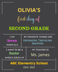 first day of school sign template generator