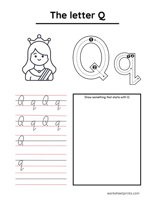 Printable The Letter Q Worksheet | WorksheetPrints