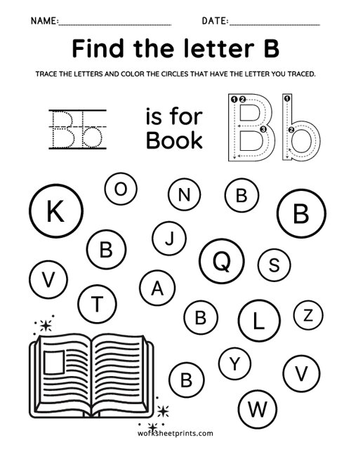 Printable Find The Letter B Worksheet | WorksheetPrints