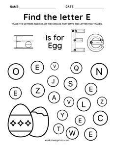Find the Letter E