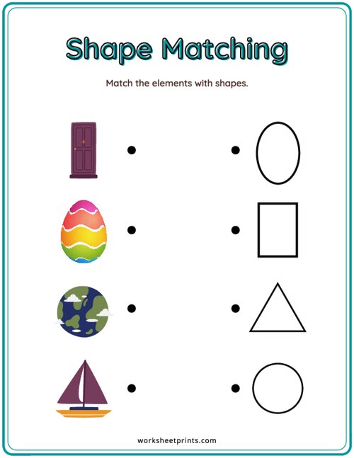 Printable Shape Matching 6 Worksheet WorksheetPrints