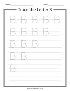 Trace the Letter B