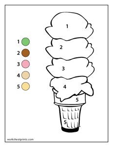 Ice Cream - Color By Number