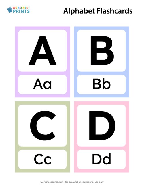 Printable ABC Alphabet Flashcards - A-Z