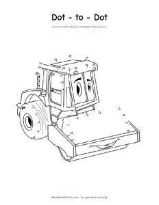 Road Roller Dot to Dots