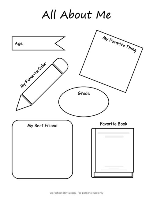 All About Me Template Printable