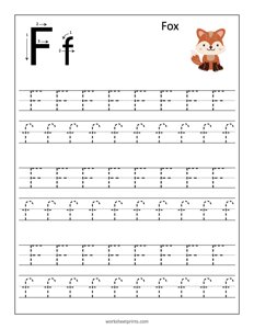 Learn and Trace Letter F