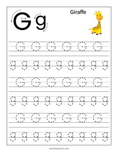 Learn and Trace Letter G
