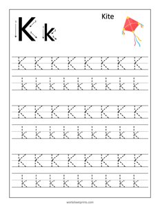 Learn and Trace Letter K