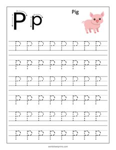 Learn and Trace Letter P