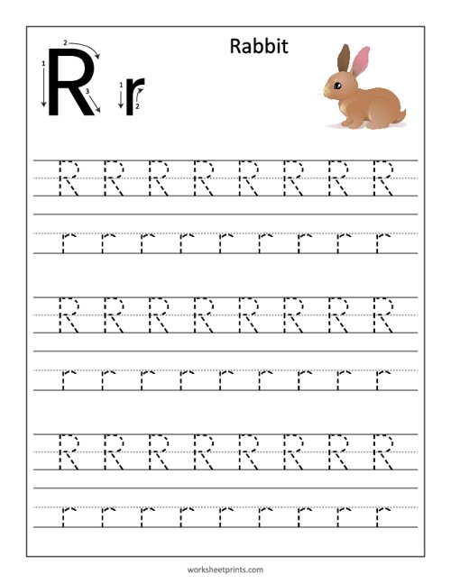 How To Trace Letter R