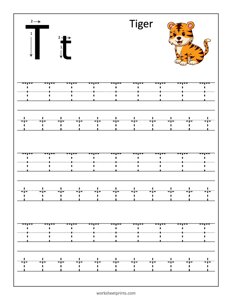Learn and Trace Letter T