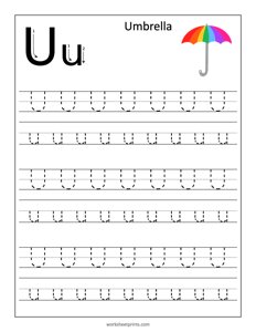Learn and Trace Letter U