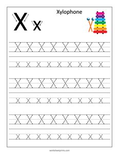 Learn and Trace Letter X