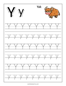 Learn and Trace Letter Y