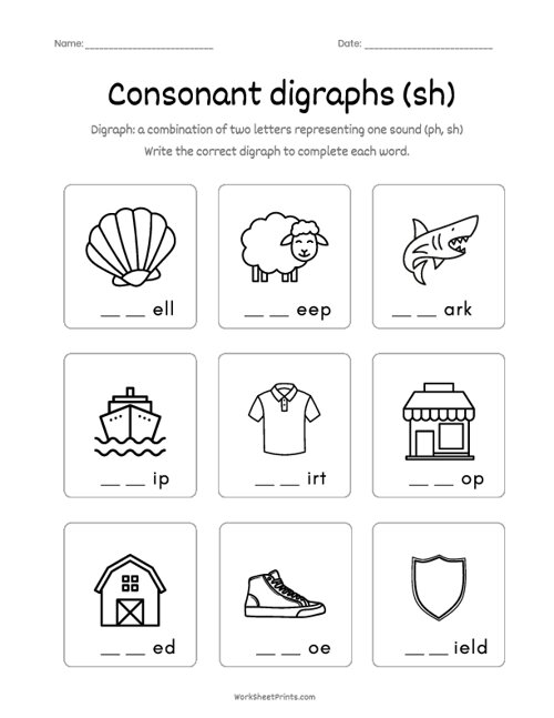 Consonant Digraph #39 sh #39 Digraph Worksheets Consonant Digraph #39 sh #39 Digraph Worksheets
