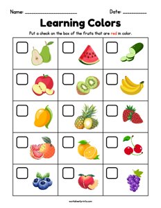 Red Fruits - Learning Colors