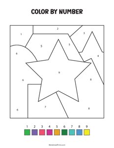 Abstract Star - Color By Number