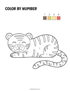 Tiger - Color By Number