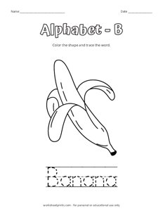 Letter B - Color and Trace
