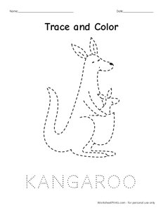 Kangaroo - Trace and Color