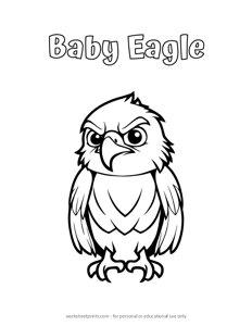 Baby Bird - Coloring Page