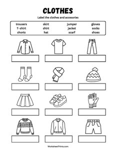 Label the Clothes