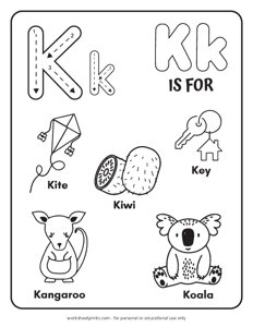 Learn Alphabet Letter K