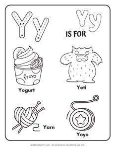 Learn Alphabet Letter Y