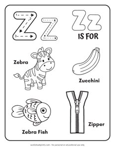 Learn Alphabet Letter Z