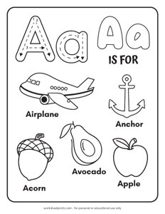 Learn Alphabet Letter A