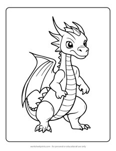 Dragon - Coloring Page