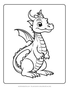 Dragon - Coloring Page