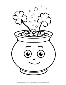 Gold Pot - Coloring Page