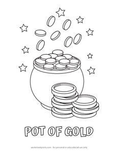 Pot of Gold - Coloring Page