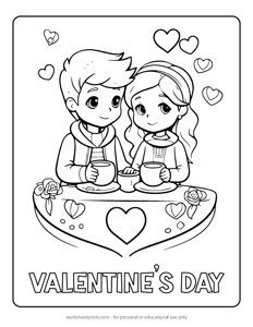 Valentines Day - Coloring Page