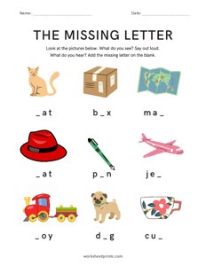 Write the Missing CVC Letters