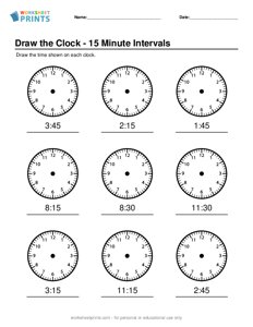 Draw the Clock - 15 Minute - #2